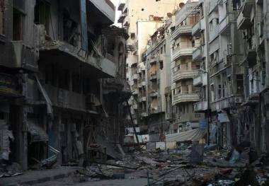 Hamadia Street in Homs.